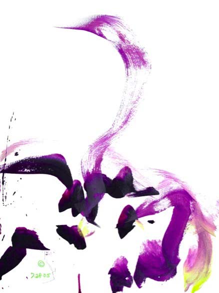 painting by cholla chambers: purple heron